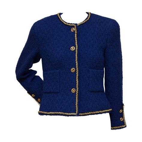 blue chanel style jacket